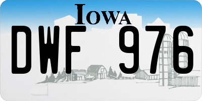 IA license plate DWF976