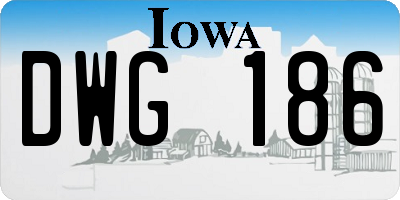 IA license plate DWG186