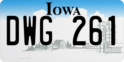 IA license plate DWG261