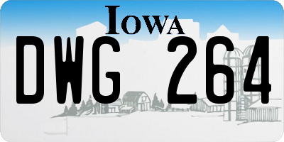 IA license plate DWG264