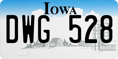IA license plate DWG528