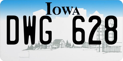 IA license plate DWG628