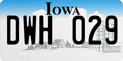 IA license plate DWH029