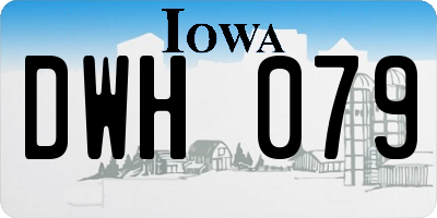 IA license plate DWH079