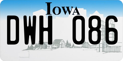 IA license plate DWH086