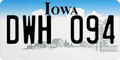 IA license plate DWH094