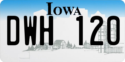 IA license plate DWH120