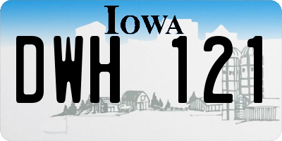 IA license plate DWH121