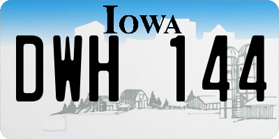 IA license plate DWH144