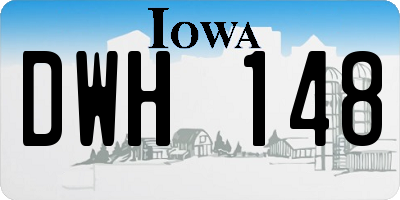 IA license plate DWH148