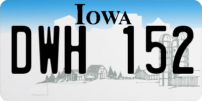 IA license plate DWH152