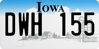 IA license plate DWH155