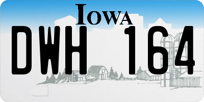 IA license plate DWH164