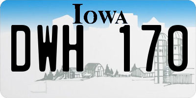 IA license plate DWH170