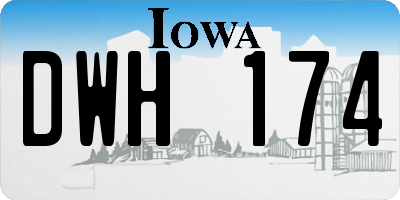 IA license plate DWH174
