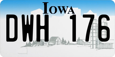 IA license plate DWH176