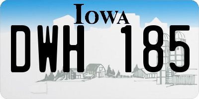 IA license plate DWH185