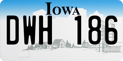 IA license plate DWH186