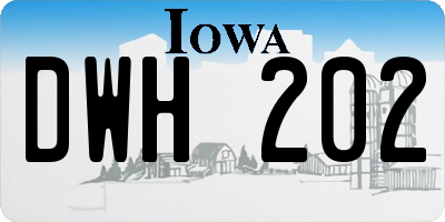 IA license plate DWH202