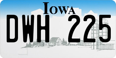 IA license plate DWH225