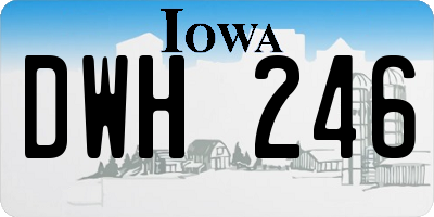 IA license plate DWH246