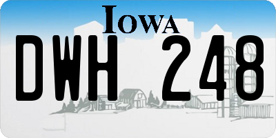 IA license plate DWH248
