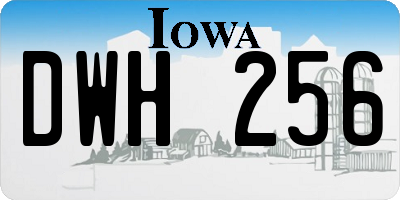 IA license plate DWH256