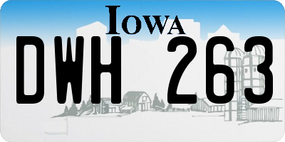 IA license plate DWH263