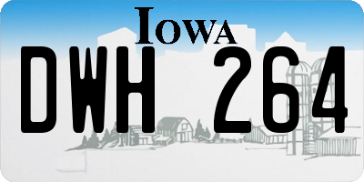 IA license plate DWH264