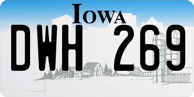 IA license plate DWH269