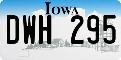 IA license plate DWH295