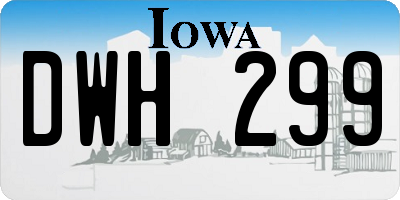 IA license plate DWH299