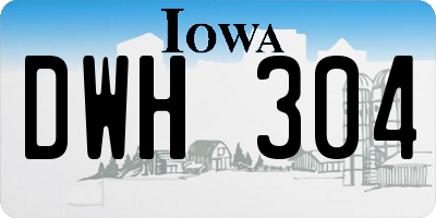 IA license plate DWH304
