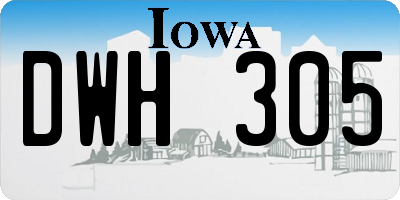 IA license plate DWH305