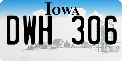 IA license plate DWH306