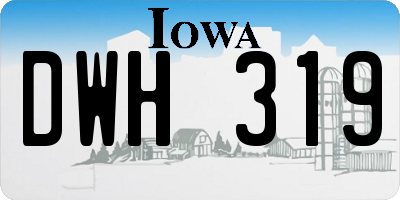 IA license plate DWH319