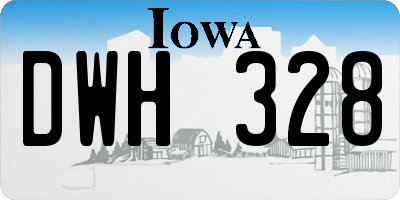 IA license plate DWH328