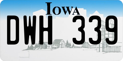 IA license plate DWH339