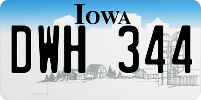 IA license plate DWH344