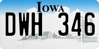 IA license plate DWH346