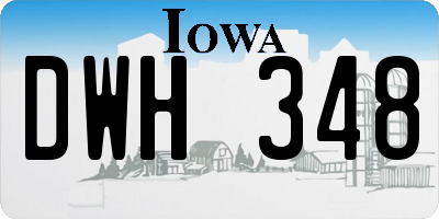 IA license plate DWH348
