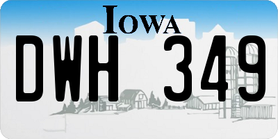 IA license plate DWH349