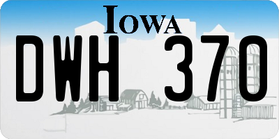 IA license plate DWH370