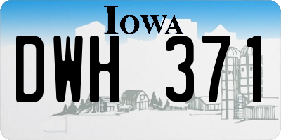 IA license plate DWH371
