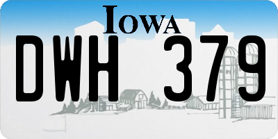 IA license plate DWH379