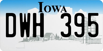 IA license plate DWH395