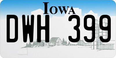IA license plate DWH399