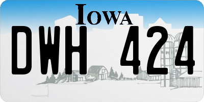 IA license plate DWH424