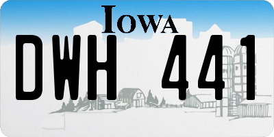 IA license plate DWH441