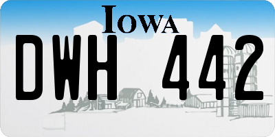 IA license plate DWH442
